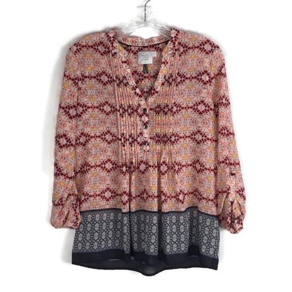 Anthropologie Tops - HD in Paris Anthropologie Kaveri Henley Blouse in Multicolor
